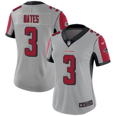 Falcons #3 Jessie Bates Silver Stitched Women's NFL Limited Inverted Legend Jersey