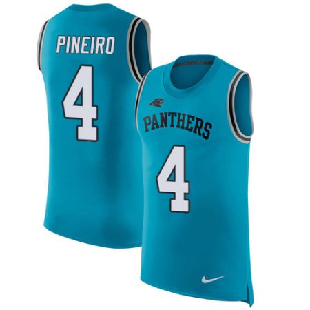 panthers #4 eddy pineiro blue alternate men's stitched nfl limited rush tank top cheap jersey