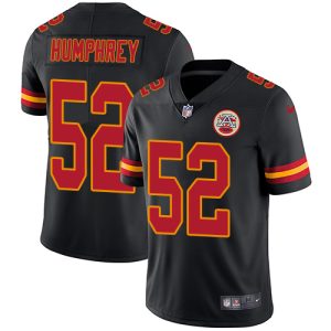 cheap Chiefs #52 Creed Humphrey Black Men's Stitched NFL Limited Rush Jersey