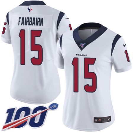 elite Texans #15 Ka'imi Fairbairn White Women's Stitched NFL 100th Season Vapor Untouchable Limited Jersey