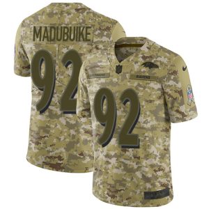 elite Ravens #92 Justin Madubuike Camo Men's Stitched NFL Limited 2018 Salute To Service Jersey