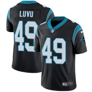 panthers #49 frankie luvu black team color youth stitched nfl vapor untouchable limited wholesale jersey