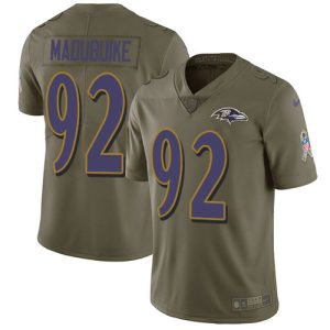 Ravens #92 Justin Madubuike Olive Youth Stitched NFL Limited 2017 Salute To Service Jersey