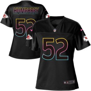 chiefs #52 creed humphrey black women's nfl fashion game cheap jersey