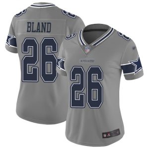 cowboys #26 daron bland gray women's stitched nfl limited inverted legend wholesale jersey