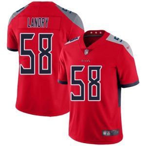 Titans #58 Harold Landry Red Men's Stitched NFL Limited Inverted Legend Jersey