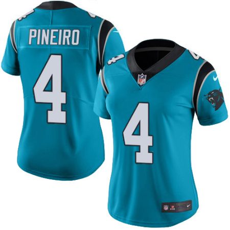 elite Panthers #4 Eddy Pineiro Blue Alternate Women's Stitched NFL Vapor Untouchable Limited Jersey