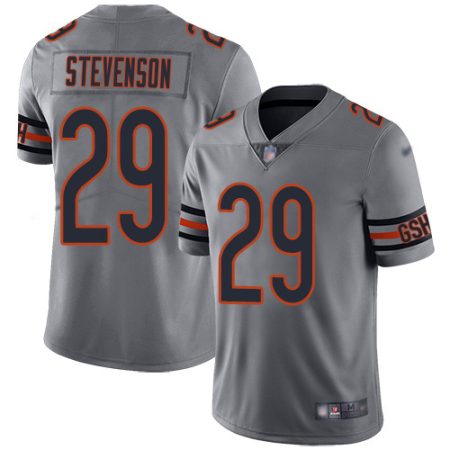 wholesale Bears #29 Tyrique Stevenson Silver Men's Stitched NFL Limited Inverted Legend Jersey