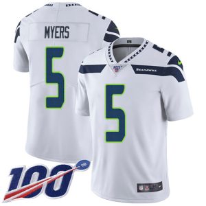 cheap Seahawks #5 Jason Myers White Youth Stitched NFL 100th Season Vapor Untouchable Limited Jersey