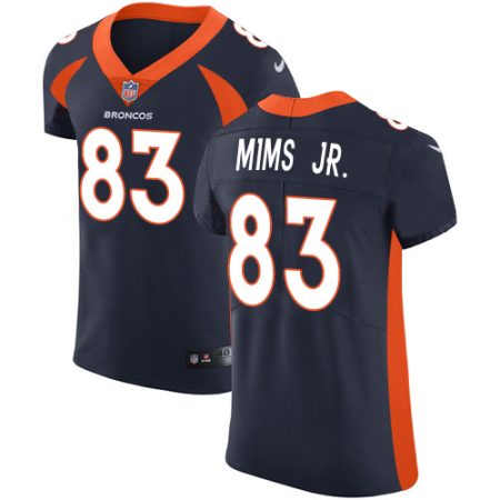 Broncos #83 Marvin Mims Jr. Navy Blue Alternate Men's Stitched NFL New Elite Jersey