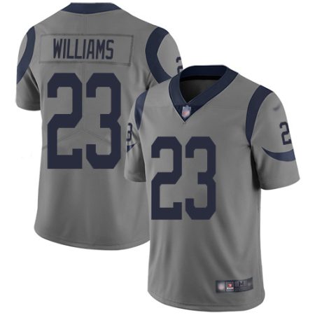 rams #23 kyren williams gray men's stitched nfl limited inverted legend wholesale jersey