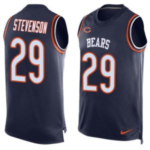 wholesale Bears #29 Tyrique Stevenson Navy Blue Team Color Men's Stitched NFL Limited Tank Top Jersey