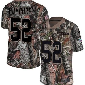 Chiefs #52 Creed Humphrey Camo Youth Stitched NFL Limited Rush Realtree Jersey