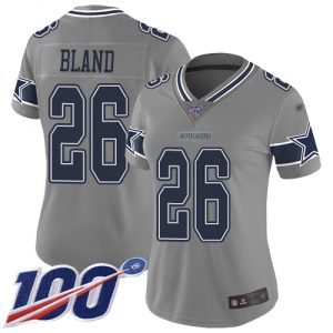 Cowboys #26 DaRon Bland Gray Women's Stitched NFL Limited Inverted Legend 100th Season Jersey