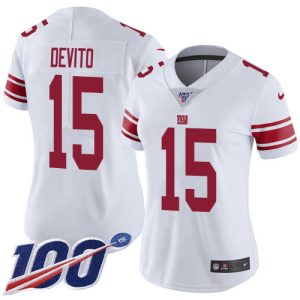 Giants #15 Tommy DeVito White Women's Stitched NFL 100th Season Vapor Untouchable Limited Jersey