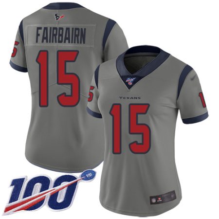 elite Texans #15 Ka'imi Fairbairn Gray Women's Stitched NFL Limited Inverted Legend 100th Season Jersey