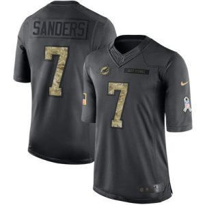 cheap Dolphins #7 Jason Sanders Black Men's Stitched NFL Limited 2016 Salute to Service Jersey