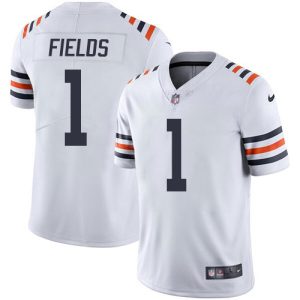 Bears #1 Justin Fields White Men's 2019 Alternate Classic Stitched NFL Vapor Untouchable Limited Jersey