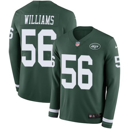 jets #56 quincy williams green team color men's stitched nfl limited therma long sleeve cheap jersey