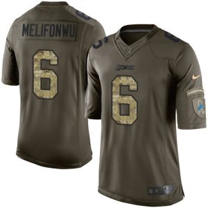 lions #6 ifeatu melifonwu green youth stitched nfl limited 2015 salute to service cheap jersey