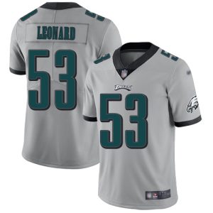 elite Eagles #53 Shaquille Leonard Silver Men's Stitched NFL Limited Inverted Legend Jersey