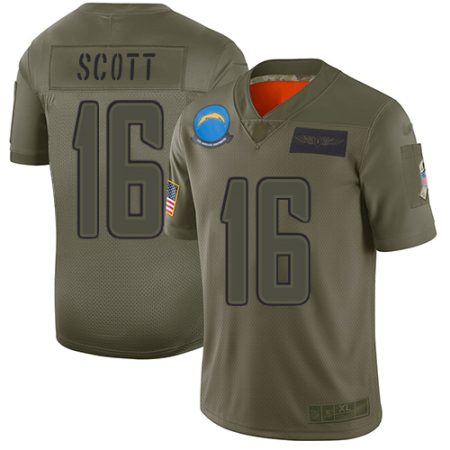 Chargers #16 J.K. Scott Camo Youth Stitched NFL Limited 2019 Salute To Service Jersey