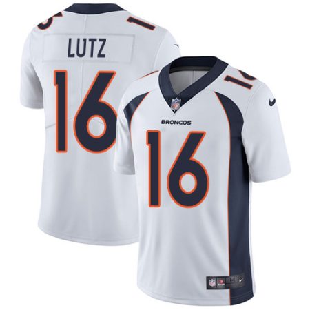 broncos #16 wil lutz white youth stitched nfl vapor untouchable limited wholesale jersey