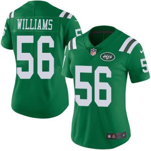 cheap Jets #56 Quincy Williams Green Women's Stitched NFL Limited Rush Jersey