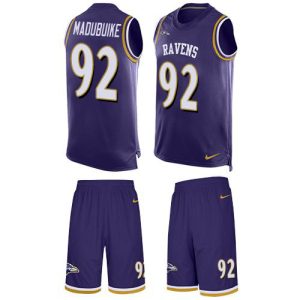 ravens #92 justin madubuike purple team color men's stitched nfl limited tank top suit cheap jersey