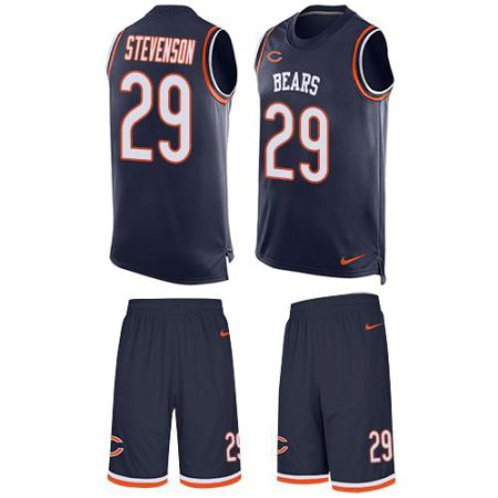 wholesale Bears #29 Tyrique Stevenson Navy Blue Team Color Men's Stitched NFL Limited Tank Top Suit Jersey