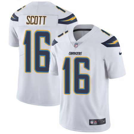 chargers #16 j.k. scott white youth stitched nfl vapor untouchable limited cheap jersey