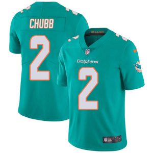 wholesale Dolphins #2 Bradley Chubb Aqua Green Team Color Men's Stitched NFL Vapor Untouchable Limited Jersey