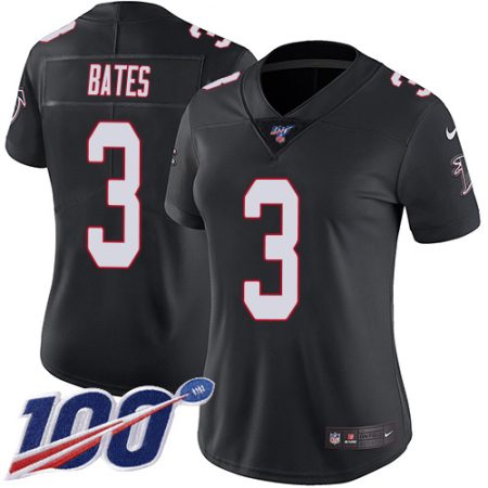 falcons #3 jessie bates black alternate stitched women's nfl 100th season vapor untouchable limited cheap jersey