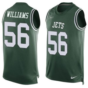 Jets #56 Quincy Williams Green Team Color Men's Stitched NFL Limited Tank Top Jersey