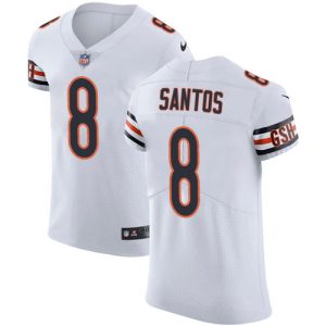 Bears #8 Cairo Santos White Men's Stitched NFL New Elite Jersey