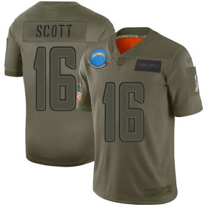 chargers #16 j.k. scott camo men's stitched nfl limited 2019 salute to service wholesale jersey