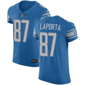 wholesale Lions #87 Sam LaPorta Blue Team Color Men's Stitched NFL Vapor Untouchable Elite Jersey