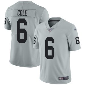 cheap Raiders #6 AJ Cole Silver Men's Stitched NFL Limited Inverted Legend Jersey