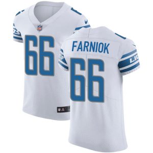 Lions #66 Matt Farniok White Men's Stitched NFL New Elite Jersey