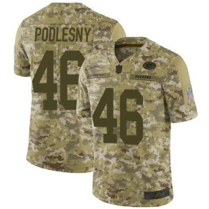 packers #46 jack podlesny camo youth stitched nfl limited 2018 salute to service cheap jersey