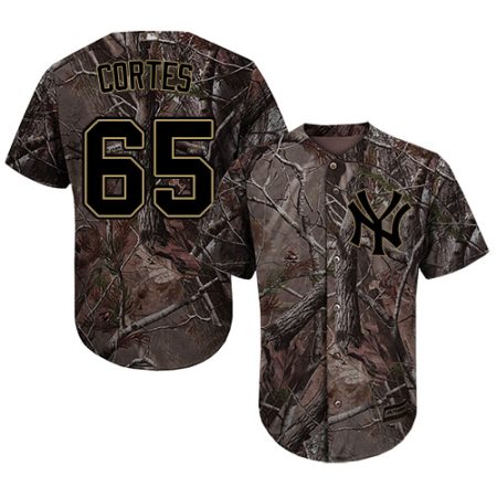 wholesale Yankees #65 Nestor Cortes Realtree Collection Cool Base Stitched Youth MLB Jersey