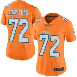 cheap Dolphins #72 Terron Armstead Orange Women's Stitched NFL Limited Rush Jersey