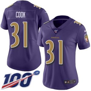 ravens #31 dalvin cook purple women's stitched nfl limited rush 100th season cheap jersey