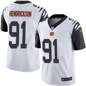 Bengals #91 Trey Hendrickson White Youth Stitched NFL Limited Rush Jersey