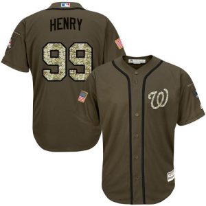 nationals #99 cole henry green salute to service stitched mlb elite jersey