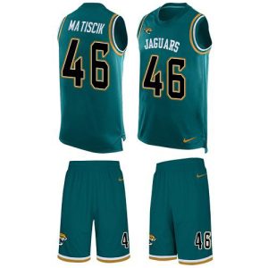 Jaguars #46 Ross Matiscik Teal Green Team Color Men's Stitched NFL Limited Tank Top Suit Jersey