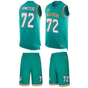 cheap Dolphins #72 Terron Armstead Aqua Green Team Color Men's Stitched NFL Limited Tank Top Suit Jersey