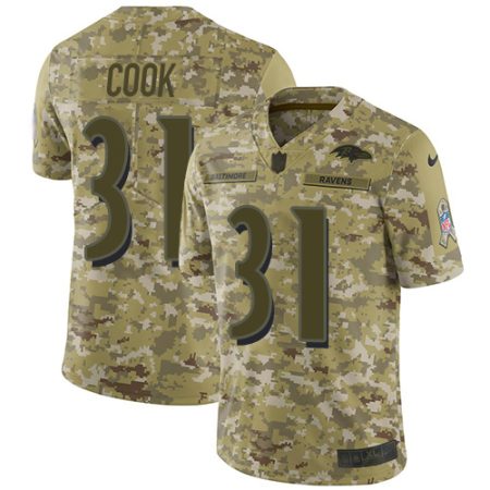 Ravens #31 Dalvin Cook Camo Youth Stitched NFL Limited 2018 Salute To Service Jersey