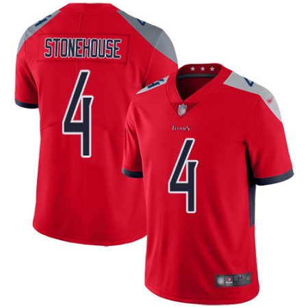 wholesale Titans #4 Ryan Stonehouse Red Men's Stitched NFL Limited Inverted Legend Jersey