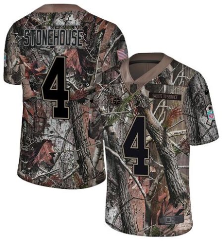 wholesale Titans #4 Ryan Stonehouse Camo Youth Stitched NFL Limited Rush Realtree Jersey